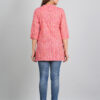 Trendy Shirt Collar Top- Pink - Image 2