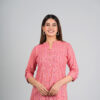 Trendy Shirt Collar Top- Pink - Image 5