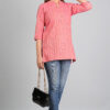 Trendy Shirt Collar Top- Pink - Image 7